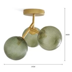 Cohen 3 Light Semi Flush Ceiling Light 11 Cohen 3 Light Semi Flush Ceiling Light -Dunelm Cheap Lighting Store 30831983 alt07