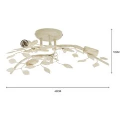 Chantelle Floral 3 Light Flush Ceiling Light -Dunelm Cheap Lighting Store 30831993 alt07