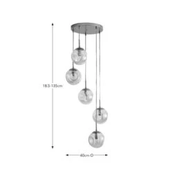 Alexis 5 Light Cluster Ceiling Light -Dunelm Cheap Lighting Store 30834020 alt08