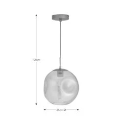 Alexis Glass Pendant Light -Dunelm Cheap Lighting Store 30834021 alt04