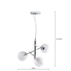 Vaughn 3 Light Semi Flush Ceiling Light -Dunelm Cheap Lighting Store 30834071 alt08