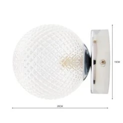 Vaughn Globe Glass Wall Light 9 Vaughn Globe Glass Wall Light -Dunelm Cheap Lighting Store 30834072 alt08