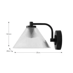 Ezra Ribbed Glass Plug In Wall Light 9 Ezra Ribbed Glass Plug In Wall Light -Dunelm Cheap Lighting Store 30868856 alt08