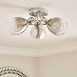 Sylvia 3 Light Semi Flush Ceiling Light