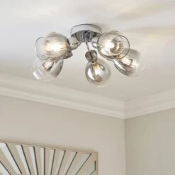 Sylvia 5 Light Semi Flush Ceiling Light