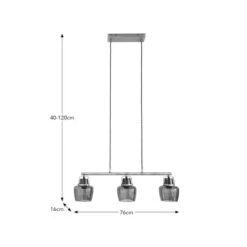 Auburn 3 Light Diner Ceiling Light 11 Auburn 3 Light Diner Ceiling Light -Dunelm Cheap Lighting Store 30868912 alt08