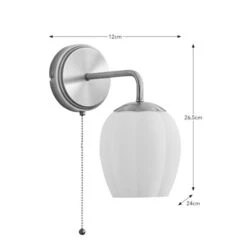 Frosted Tulip Ribbed Wall Light -Dunelm Cheap Lighting Store 30869121 alt08