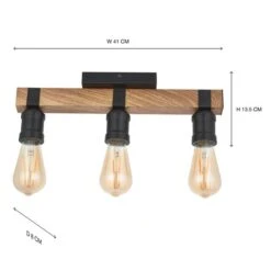 Fulton 3 Light Bathroom Semi Flush Ceiling Light -Dunelm Cheap Lighting Store 30869662 alt08