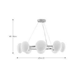 Yonah 8 Light Ceiling Light -Dunelm Cheap Lighting Store 30869686 alt08