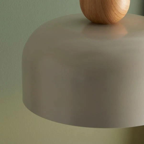 Copenhagen Curved Wood And Metal Easy Fit Pendant Shade 3 Copenhagen Curved Wood And Metal Easy Fit Pendant Shade - Image 3