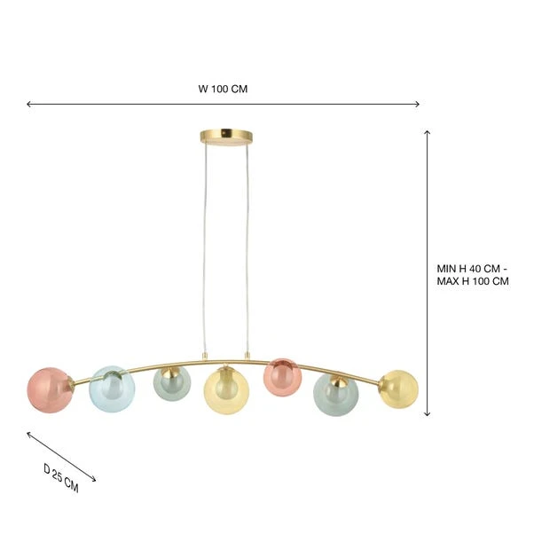 Eliza 7 Light Diner Ceiling Light 5 Eliza 7 Light Diner Ceiling Light - Image 5