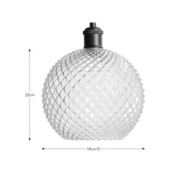 Elodie Faceted Glass Easy Fit Pendant Shade 9 Elodie Faceted Glass Easy Fit Pendant Shade -Dunelm Cheap Lighting Store 30870132 alt08