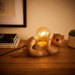Ottelie The Otter Resin Table Lamp -Dunelm Cheap Lighting Store 30870750 alt01