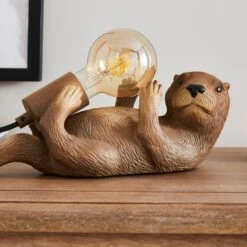 Ottelie The Otter Resin Table Lamp -Dunelm Cheap Lighting Store 30870750 alt02