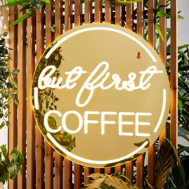 But First Coffee Indoor Outdoor Mirrored Neon Sign 3 But First Coffee Indoor Outdoor Mirrored Neon Sign - Image 3