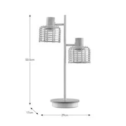 Emil Rattan 2 Light Adjustable Table Lamp 11 Emil Rattan 2 Light Adjustable Table Lamp -Dunelm Cheap Lighting Store 30894611 alt08