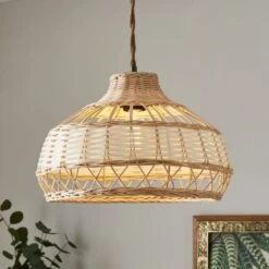 Carmen Rattan Easy Fit Pendant Shade