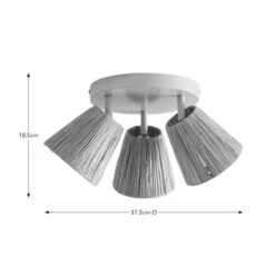 Demie 3 Light Adjustable Semi Flush Spotlight 11 Demie 3 Light Adjustable Semi Flush Spotlight -Dunelm Cheap Lighting Store 30894860 alt08