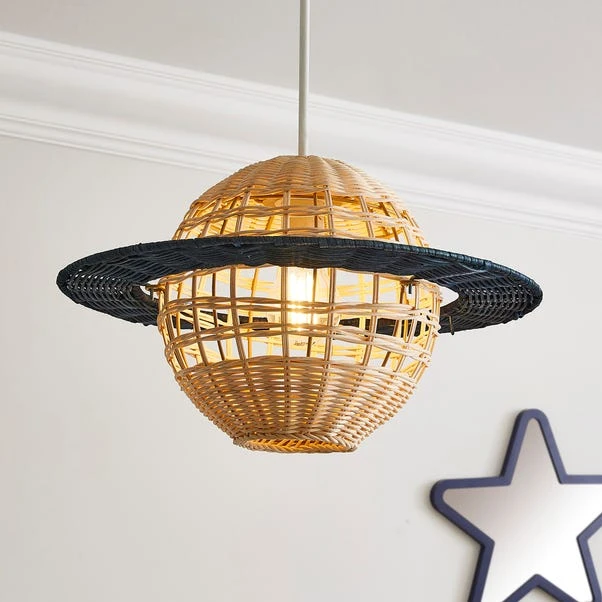 Saturn Rattan Easy Fit Pendant Shade 1 Saturn Rattan Easy Fit Pendant Shade