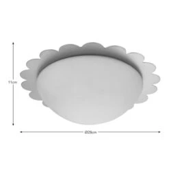 Scalloped Edge Bathroom Flush Ceiling Light 10 Scalloped Edge Bathroom Flush Ceiling Light -Dunelm Cheap Lighting Store 30894919 alt08