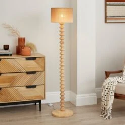 Ombre Bamboo Drum Lamp Shade 10 Ombre Bamboo Drum Lamp Shade -Dunelm Cheap Lighting Store 30897164 alt03