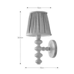 Bobby Pleated Paint Your Own Plug In Wall Light -Dunelm Cheap Lighting Store 30898538 alt08