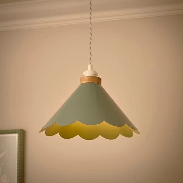 Remi Scalloped Easy Fit Pendant Shade 2 Remi Scalloped Easy Fit Pendant Shade - Image 2