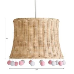 Fiesta Rattan Pom Pom Easy Fit Pendant Shade 14 Fiesta Rattan Pom Pom Easy Fit Pendant Shade -Dunelm Cheap Lighting Store 30912360 alt07