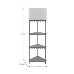 Remi Shelved Corner Floor Lamp 11 Remi Shelved Corner Floor Lamp -Dunelm Cheap Lighting Store 30921579 alt08