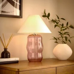 Phoebe Abstract Glass Table Lamp -Dunelm Cheap Lighting Store 30921607 alt01