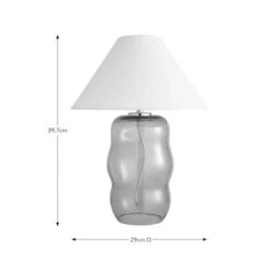 Phoebe Abstract Glass Table Lamp -Dunelm Cheap Lighting Store 30921607 alt08