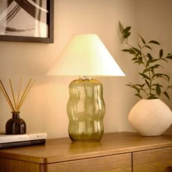 Phoebe Abstract Glass Table Lamp -Dunelm Cheap Lighting Store 30921609 alt01