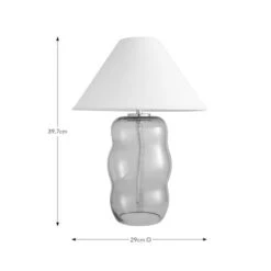 Phoebe Abstract Glass Table Lamp -Dunelm Cheap Lighting Store 30921609 alt08
