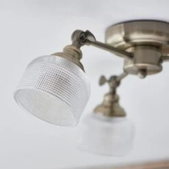 Amesbury Industrial 3 Light Semi Flush Ceiling Light -Dunelm Cheap Lighting Store 30921661 alt02