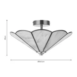Colette Mid Century 2 Light Flush Ceiling Light -Dunelm Cheap Lighting Store 30921684 alt08