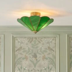 Colette Mid Century 2 Light Flush Ceiling Light