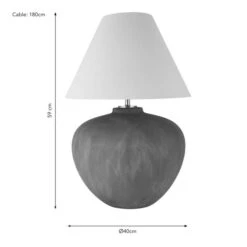 Hereford Mid Century Ceramic Table Lamp -Dunelm Cheap Lighting Store 30921686 alt08