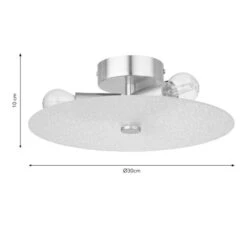 Circlet 3 Light Flush Bathroom Ceiling Light -Dunelm Cheap Lighting Store 30921761 alt08