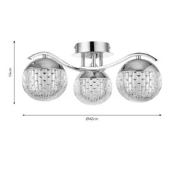 Valence 3 Light Flush Ceiling Light 13 Valence 3 Light Flush Ceiling Light -Dunelm Cheap Lighting Store 30921787 alt08