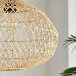 Maeve Boho Rattan Easy Fit Pendant Shade 6 Maeve Boho Rattan Easy Fit Pendant Shade -Dunelm Cheap Lighting Store 30922937 alt02