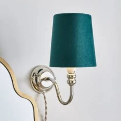 Clara Velvet Tapered Lamp Shade -Dunelm Cheap Lighting Store 30923597