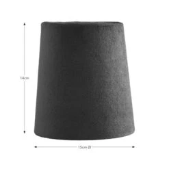 Clara Velvet Tapered Lamp Shade -Dunelm Cheap Lighting Store 30923597 alt08