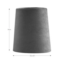 Clara Velvet Tapered Lamp Shade -Dunelm Cheap Lighting Store 30923598 alt08