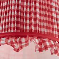 Carys Frilled Gingham Drum Lamp Shade 32 Carys Frilled Gingham Drum Lamp Shade -Dunelm Cheap Lighting Store 30923634 alt02