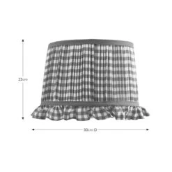 Carys Frilled Gingham Drum Lamp Shade 34 Carys Frilled Gingham Drum Lamp Shade -Dunelm Cheap Lighting Store 30923634 alt08