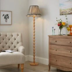 Carys Frilled Gingham Lamp Shade -Dunelm Cheap Lighting Store 30923639 alt03