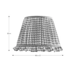 Carys Frilled Gingham Lamp Shade -Dunelm Cheap Lighting Store 30923640 alt08
