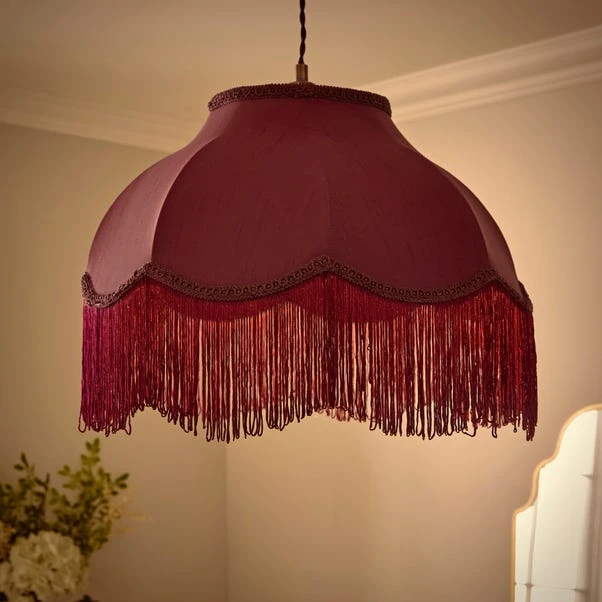 Carmona Fringed Satin Lamp Shade 14 Carmona Fringed Satin Lamp Shade - Image 14