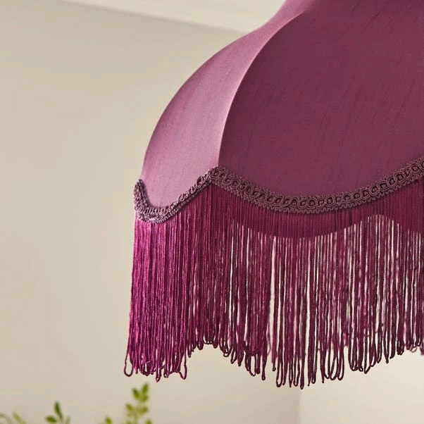 Carmona Fringed Satin Lamp Shade 15 Carmona Fringed Satin Lamp Shade - Image 15