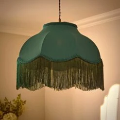 Carmona Fringed Satin Lamp Shade 25 Carmona Fringed Satin Lamp Shade -Dunelm Cheap Lighting Store 30923736 alt01